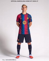 开云网页版-巴萨新赛季主场球衣曝光，设计致敬翻新后的诺坎普球场