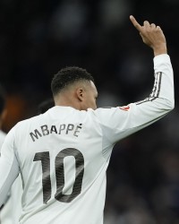 开云中国-姆巴佩欧冠对阵欧洲前四联赛球队破门，2025年2月19日之后首次